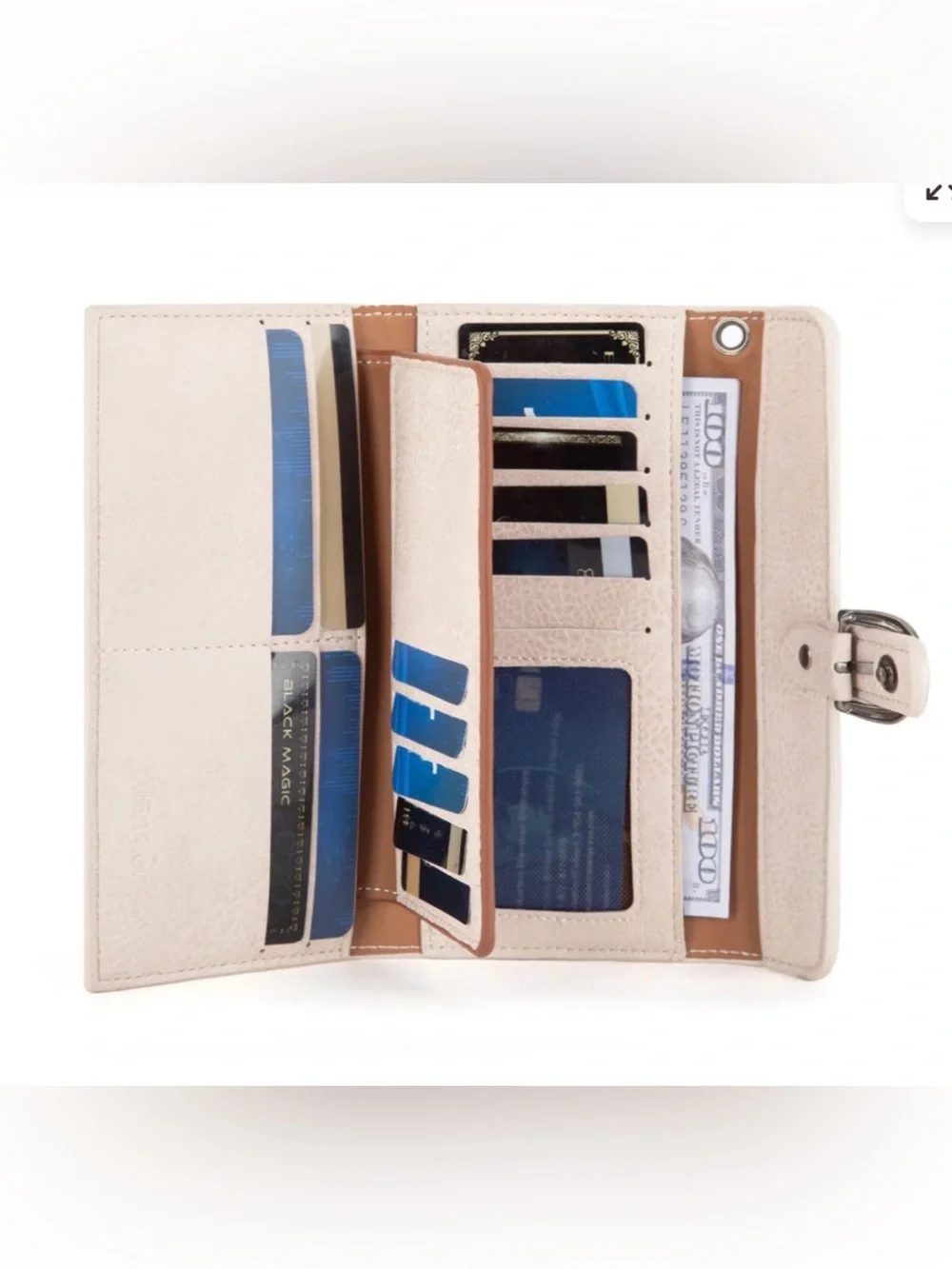 WG195-W055 Wrangler Western Tri-fold RFID Wallet/Wristlet With Detachable Credit